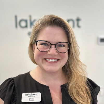A headshot of Erica, an Optician at Lakefront Eyecare.